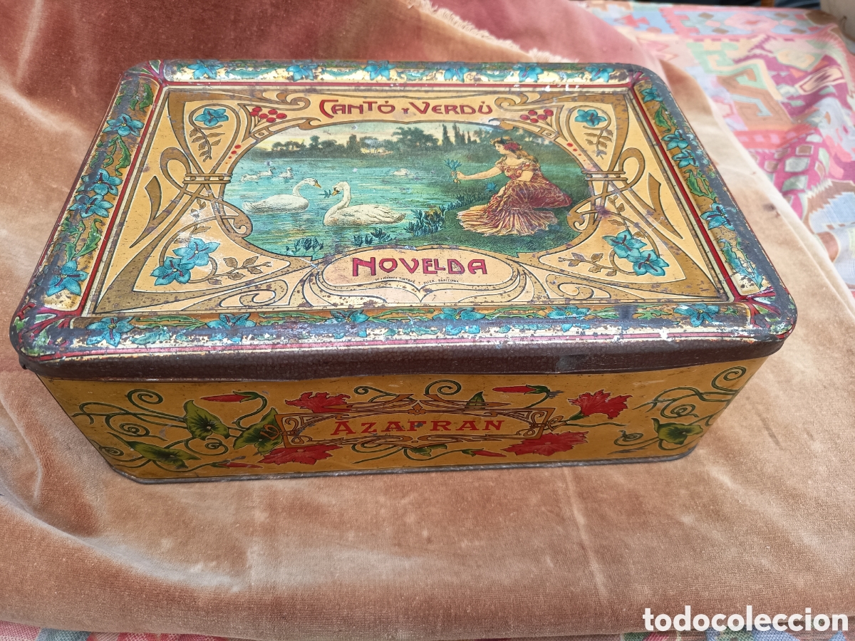 Cajas y cajitas met&aacute;licas: Caja metalica Canto y Verd&uacute; azafranes Novelda
