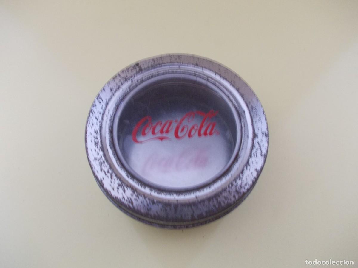Boxes and metal boxes: Iman Magnetico Coca Cola Caja Chapa Lata Metalica Redonda Peque&ntilde;a Ventana Transparente Publicidad