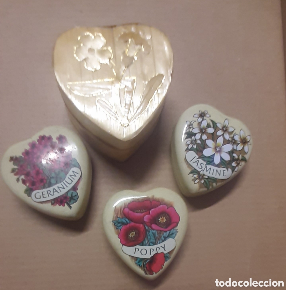 Cajas y cajitas met&aacute;licas: 3 cajitas metal forma coraz&oacute;n - Foto 5
