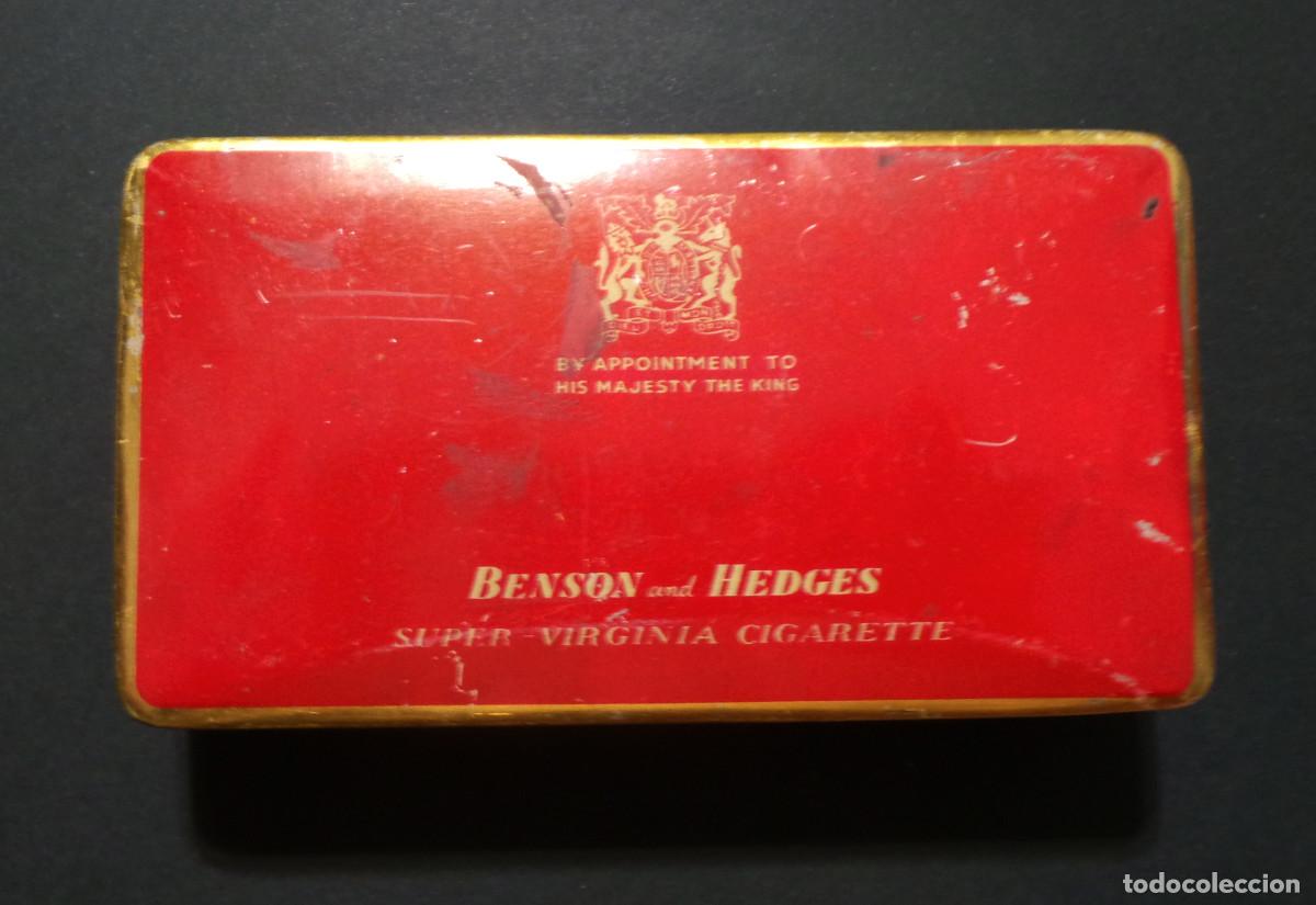 Caixas e caixinhas met&aacute;licas: CAJA MET&Aacute;LICA CIGARRILLOS BENSON AND HEDGES, FABRICADA EN INGLATERRA A MEDIADOS DEL SIGLO XX
