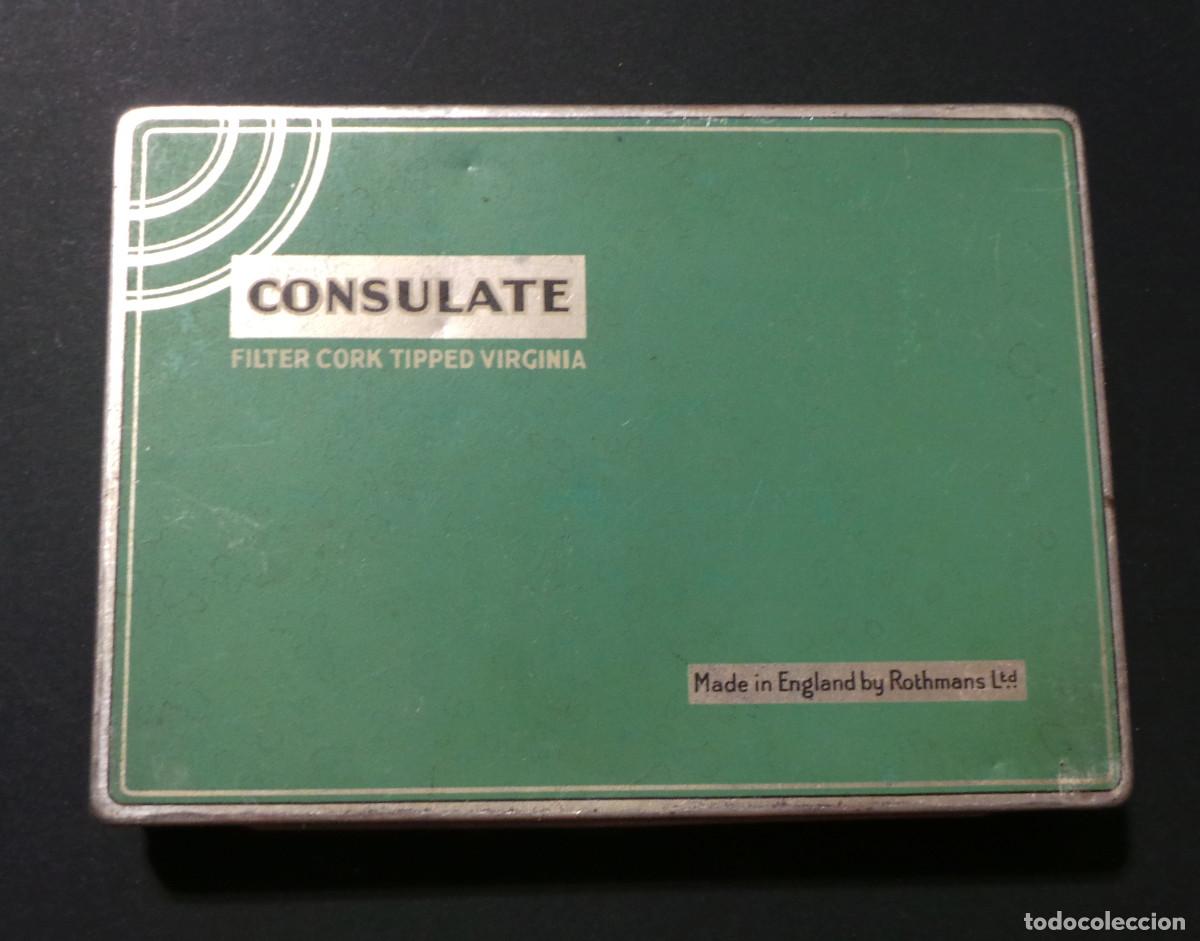 Caixas e caixinhas met&aacute;licas: LATA VINTAGE CONSULATE ROTHMANS LTD. IDEAL COLECCIONISTAS TABAQUIANA.