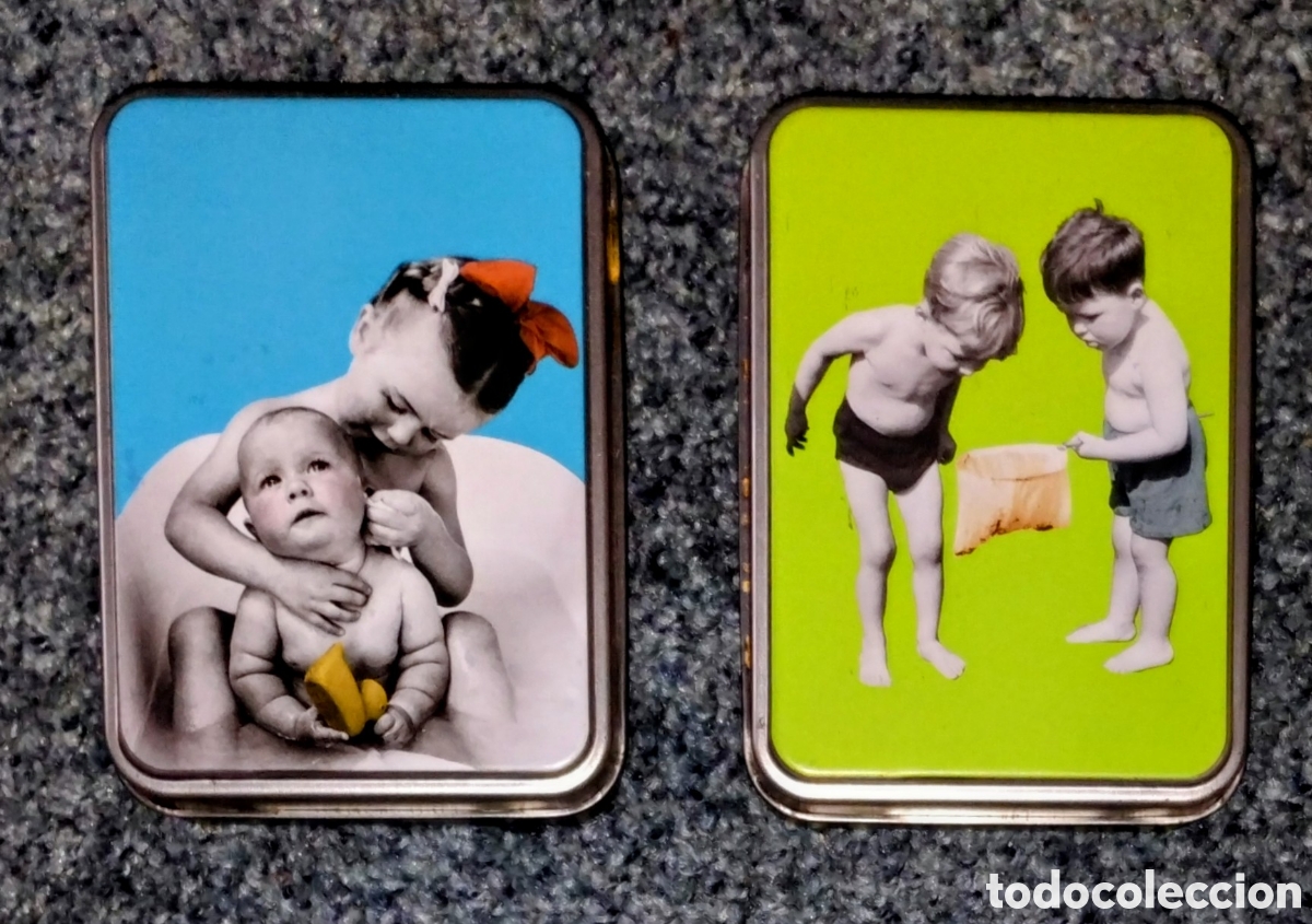 Boxes and metal boxes: 2 CAJITAS MET&Aacute;LICAS HANSAMED 2004 BEIERSDORF de ARGENTONA ESPA&Ntilde;A de 13 cms x 9 cms AMBAS como NUEVAS