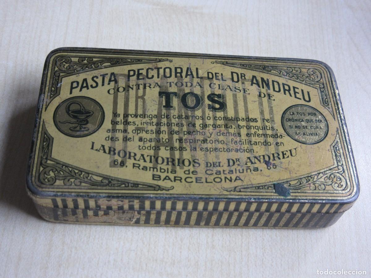 Boxes and metal boxes: Caja de Pasta pectoral del doctor Andreu A&ntilde;os 50-60 Medidas 9,5 x 5,5 cm