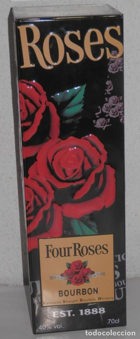 Cajas y cajitas met&aacute;licas: LATA DEL WHISKY FOUR ROSES - Foto 1