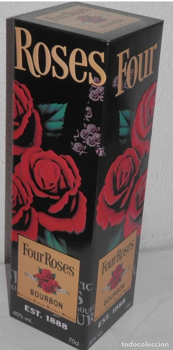 Cajas y cajitas met&aacute;licas: LATA DEL WHISKY FOUR ROSES - Foto 2