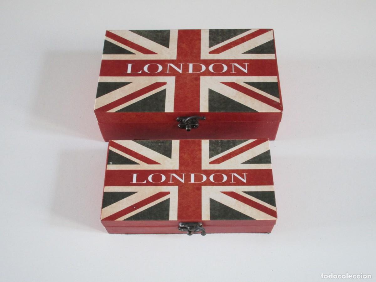 Boxes and metal boxes: SET DE DOS CAJAS NIDO DE MADERA LONDRES (REINO UNIDO)