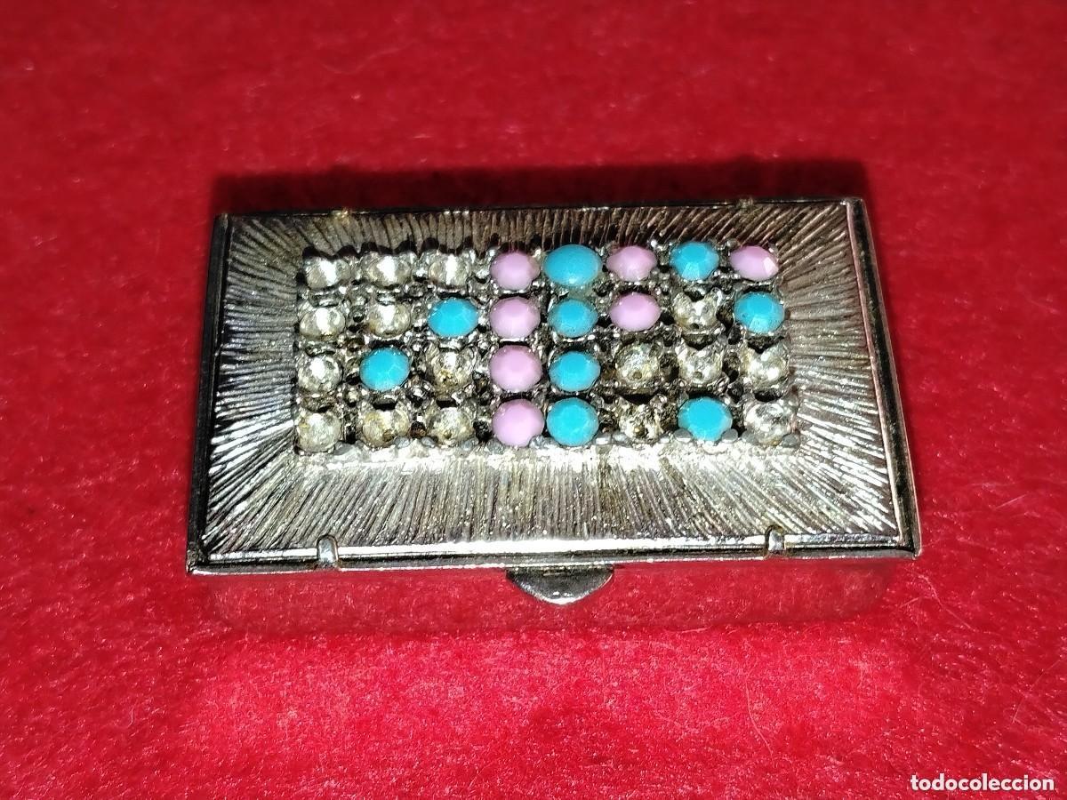 Boxes and metal boxes: MINI CAJITA VINTAGE CON DISE&Ntilde;O DE PEDRERIA EN TURQUESA