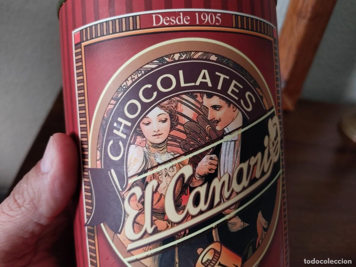 Cajas y cajitas met&aacute;licas: Caja de lata Chocolates El Canario. - Foto 4