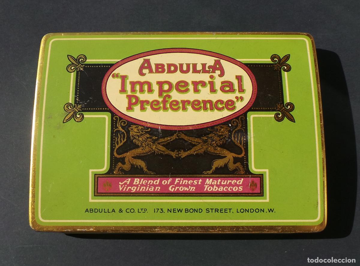 Boxes and metal boxes: CAJA TABACO ABDULLA IMPERIAL PREFERENCE, LONDRES. VINTAGE, LITOGRAFIADA, IDEAL COLECCIONISMO.