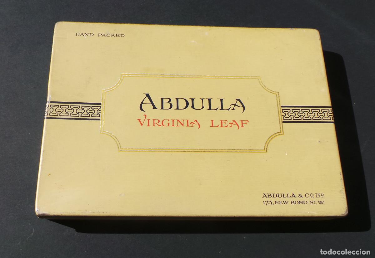 Caixas e caixinhas met&aacute;licas: LATA ABDULLA VIRGINIA LEAF, LONDRES (1920-30). CAJA MET&Aacute;LICA VAC&Iacute;A PARA 50 CIGARRILLOS. COLECCI&Oacute;N.