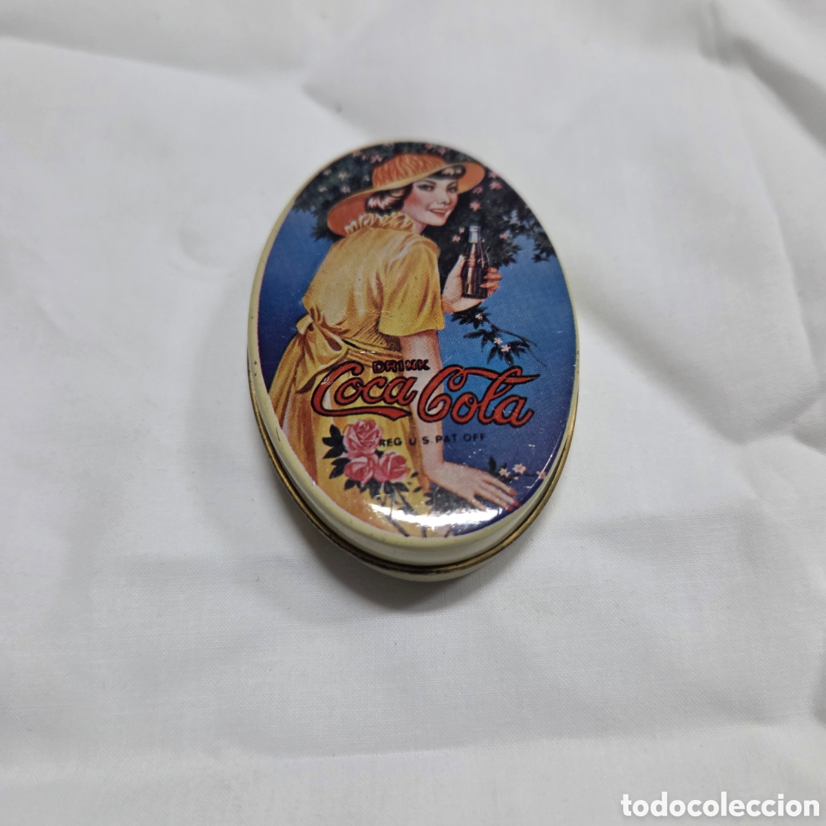 Caixas e caixinhas met&aacute;licas: Lata Met&aacute;lica Ovalada Colecci&oacute;n Coca-Cola a&ntilde;os 80/90