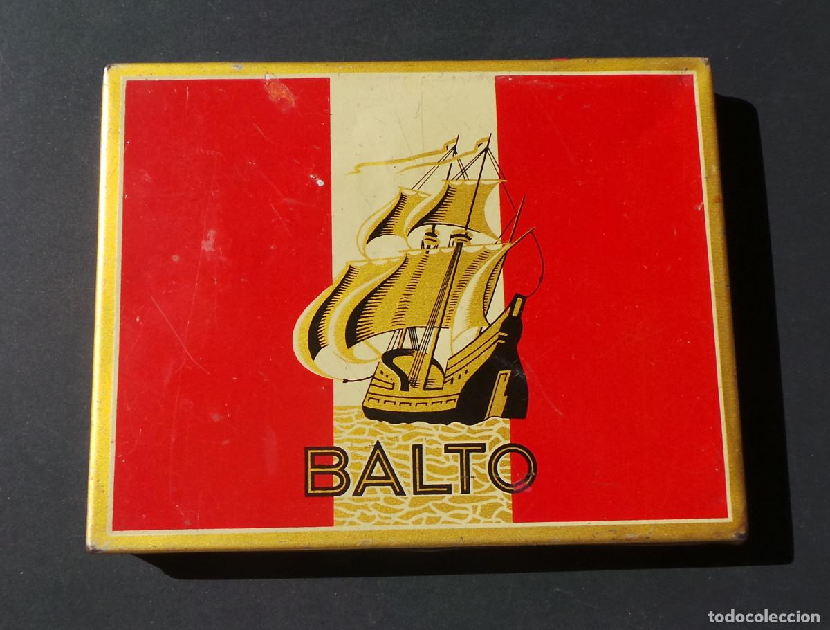 Cajas y cajitas met&aacute;licas: CAJA LATA DE CIGARRILLOS DE LA MARCA BALTO (DE 50 CIGARRILLOS), FABRICADA EN FRANCIA DURANTE 1930/60