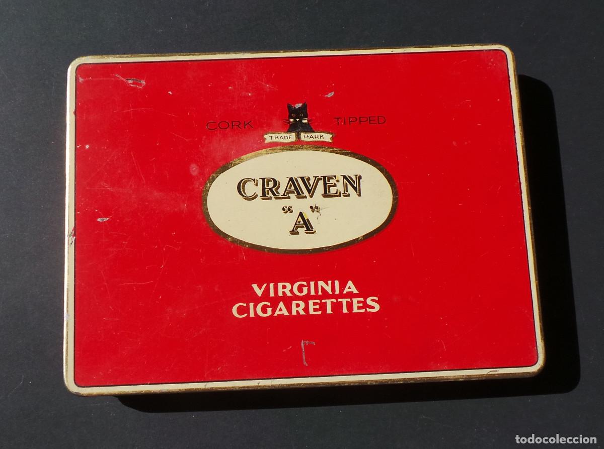 Boxes and metal boxes: CAJA MET&Aacute;LICA CRAVEN A LITOGRAFIADA. TABACO VIRGINIA, BOQUILLA CORCHO. CARRERAS LTD. VINTAGE, ORIGIN