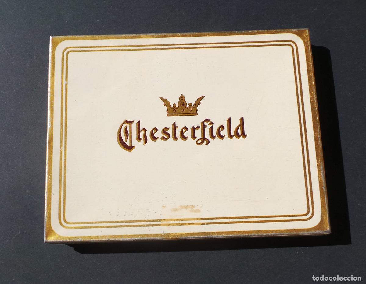 Boxes and metal boxes: CAJA MET&Aacute;LICA VINTAGE CHESTERFIELD (A&Ntilde;OS 20-50). CONTENEDOR DE 50 CIGARRILLOS. IDEAL COLECCIONISMO.