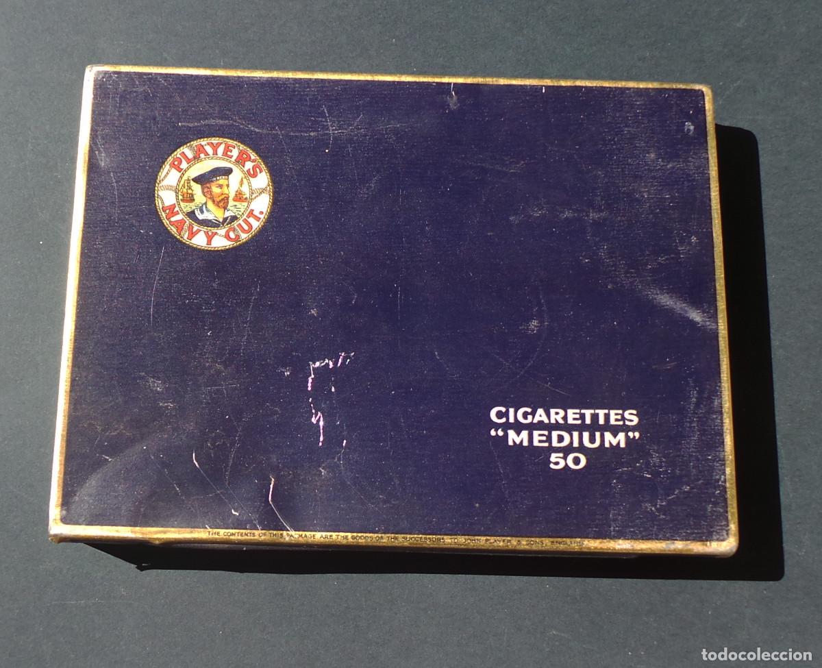 Caixas e caixinhas met&aacute;licas: LATA VINTAGE PLAYER'S NAVY CUT 50. LITOGRAFIADA, JOHN PLAYER & SONS, INGLATERRA.