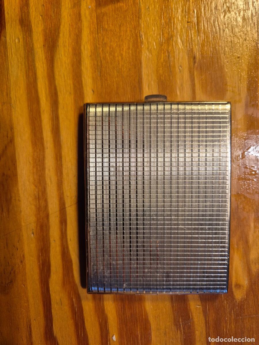 Cajas y cajitas met&aacute;licas: Pitillera de metal dorado - Foto 3
