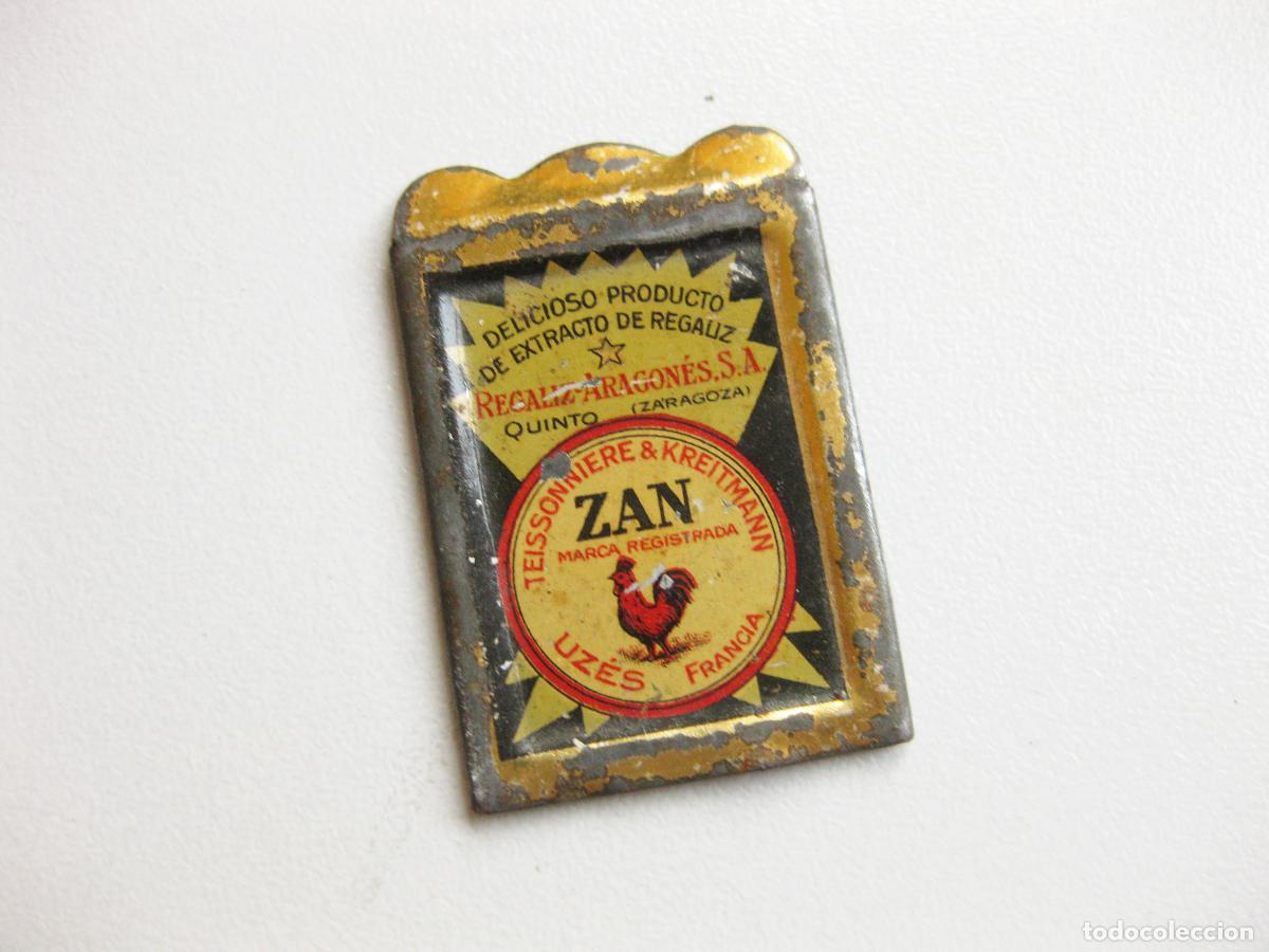 Caixas e caixinhas met&aacute;licas: TAPA DE CAJA LITOGRAFIADA DE REGALIZ ARAGON&Eacute;S ZAN. QUINTO. ZARAGOZA.