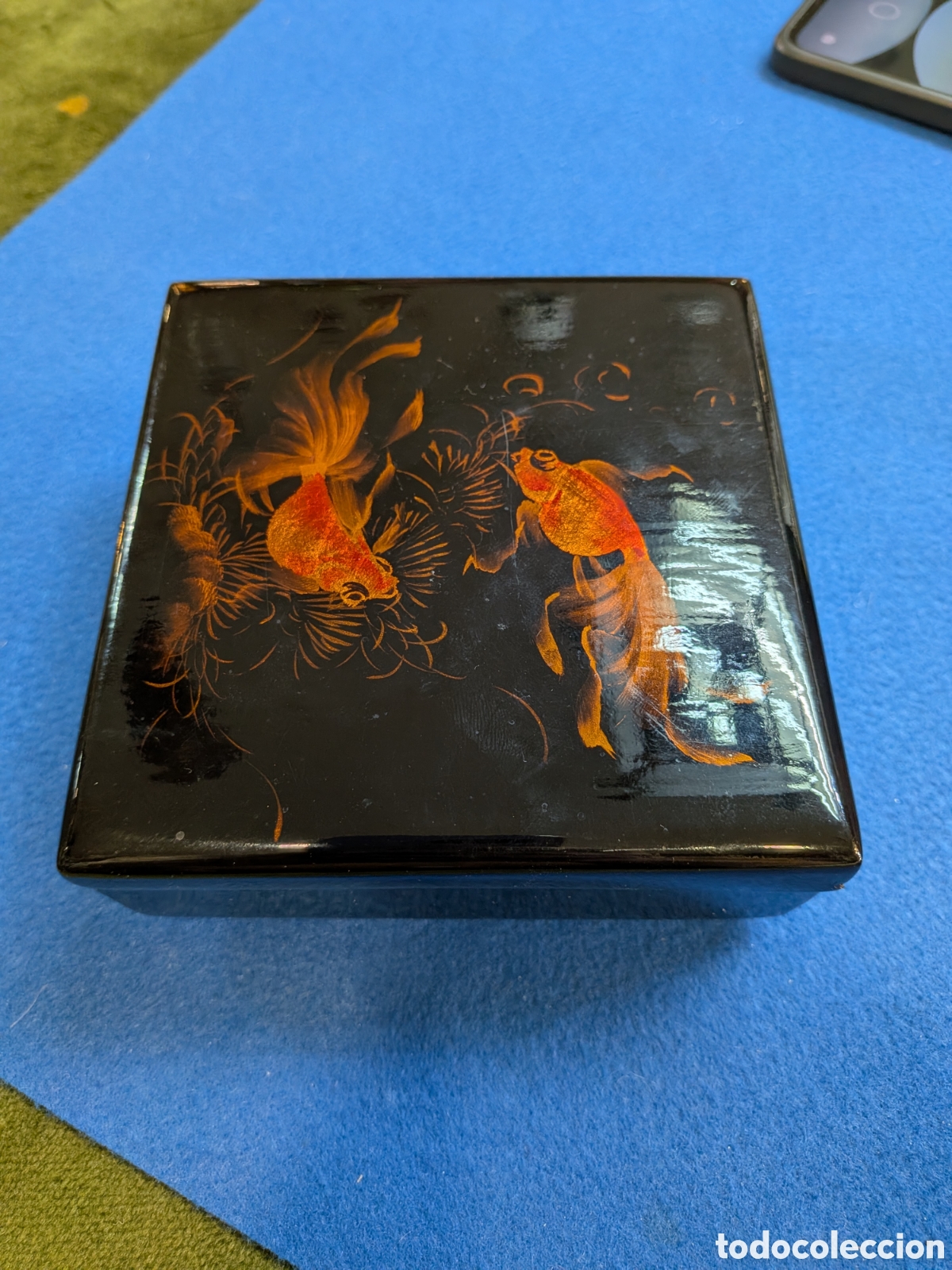 Cajas y cajitas met&aacute;licas: Caja en madera lacada oriental, REF-2345 - Foto 1