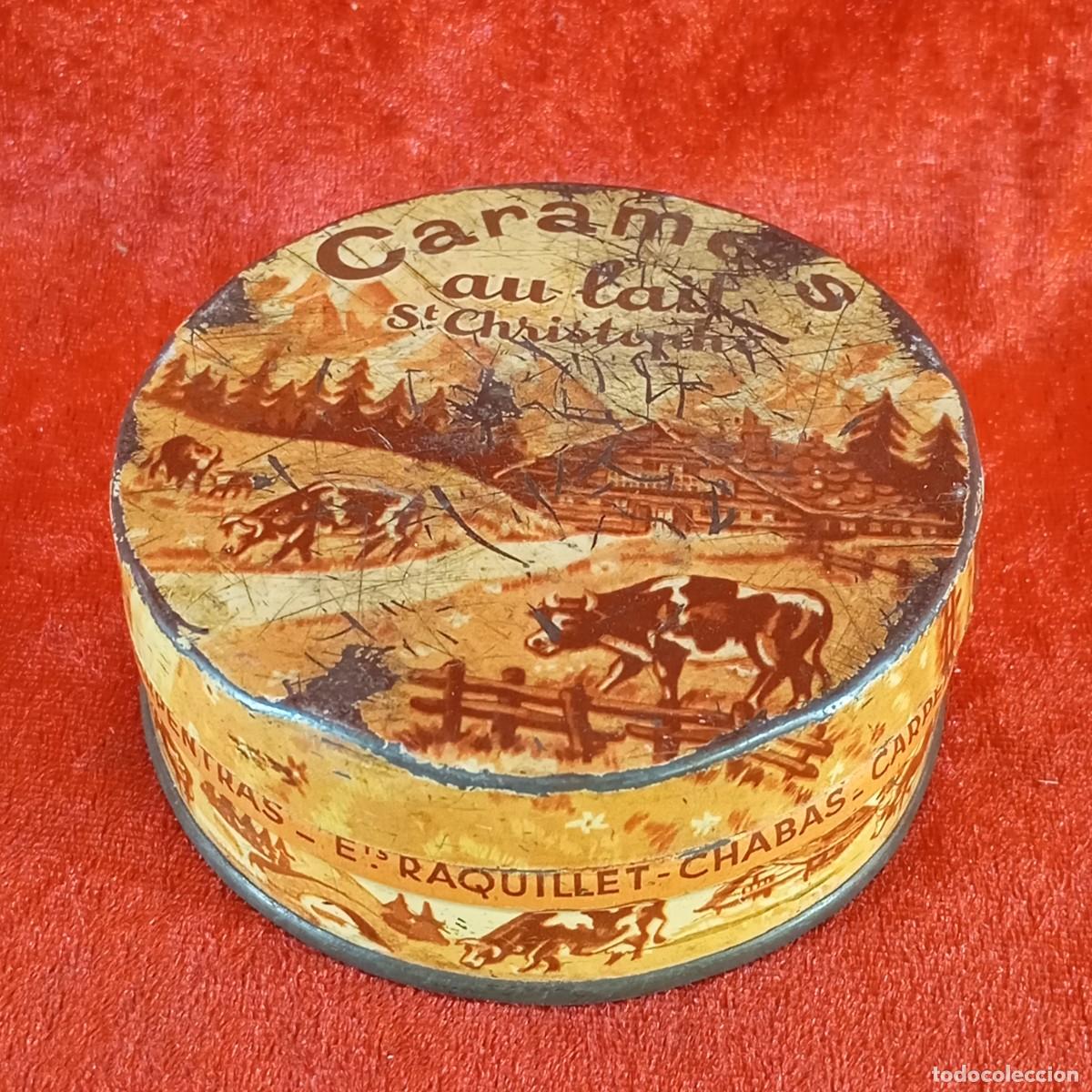 Casse e cassette metalliche: CAJA - CARAMELS AU LAIT - ST. CHRISTOPHE - S.A. RAQUILLET CHABAS - CARPENTRAS