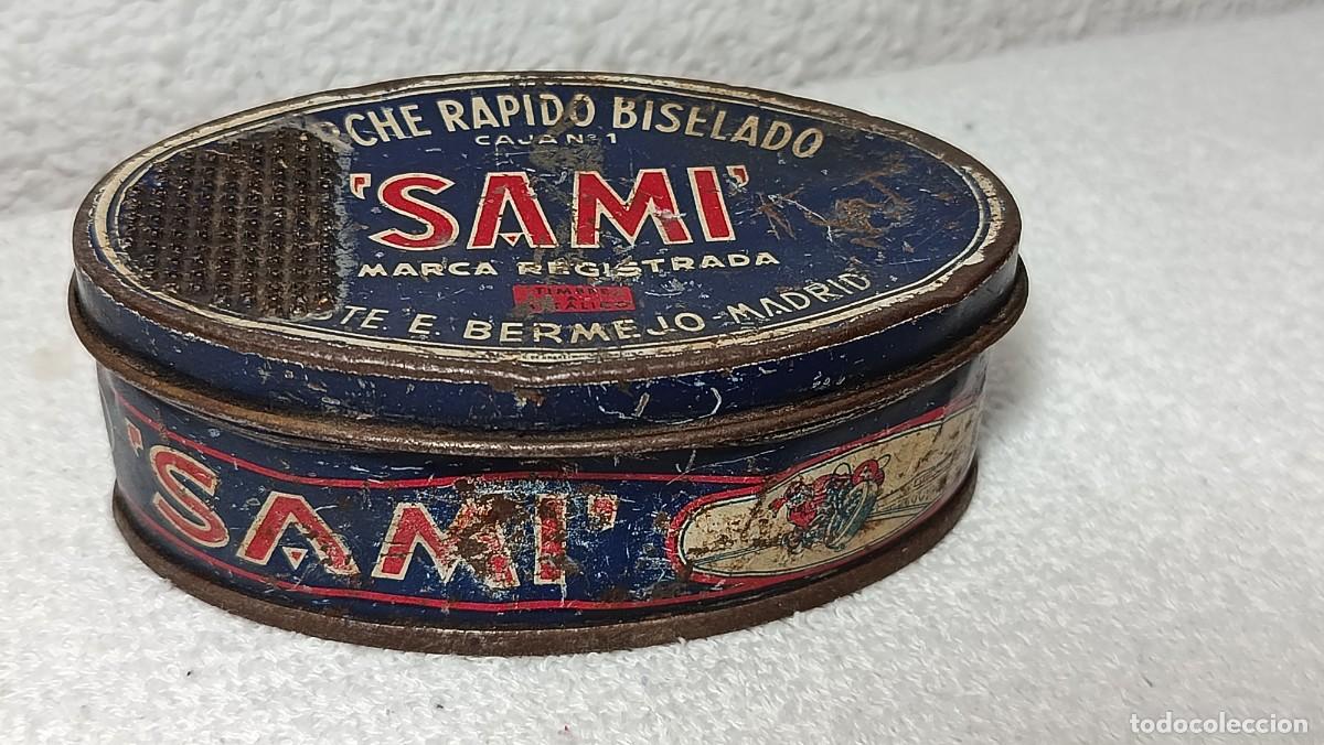 Caixas e caixinhas met&aacute;licas: ANTIGUA CAJITA DE HOJALATA LITOGRAFIADA PARCHES SAMI PARCHE RAPIDO BISELADO N&ordm; 1 MADRID A&Ntilde;OS 50