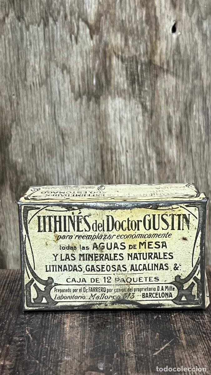 Bo&icirc;tes et petites bo&icirc;tes m&eacute;talliques: Caja hojalata lithines doctor gustin 4,5x10x6cms