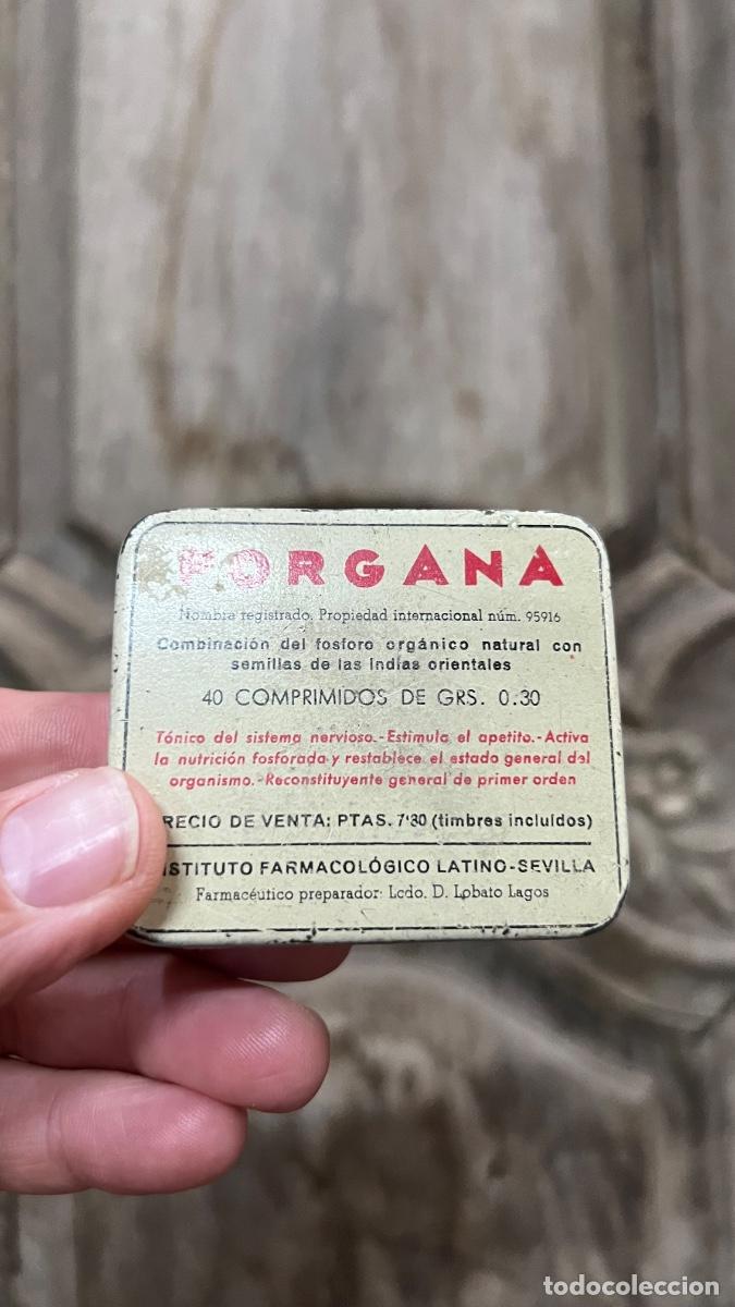 Bo&icirc;tes et petites bo&icirc;tes m&eacute;talliques: Caja hojalata forgana 40 comprimidos 1,5x5,5x6cms