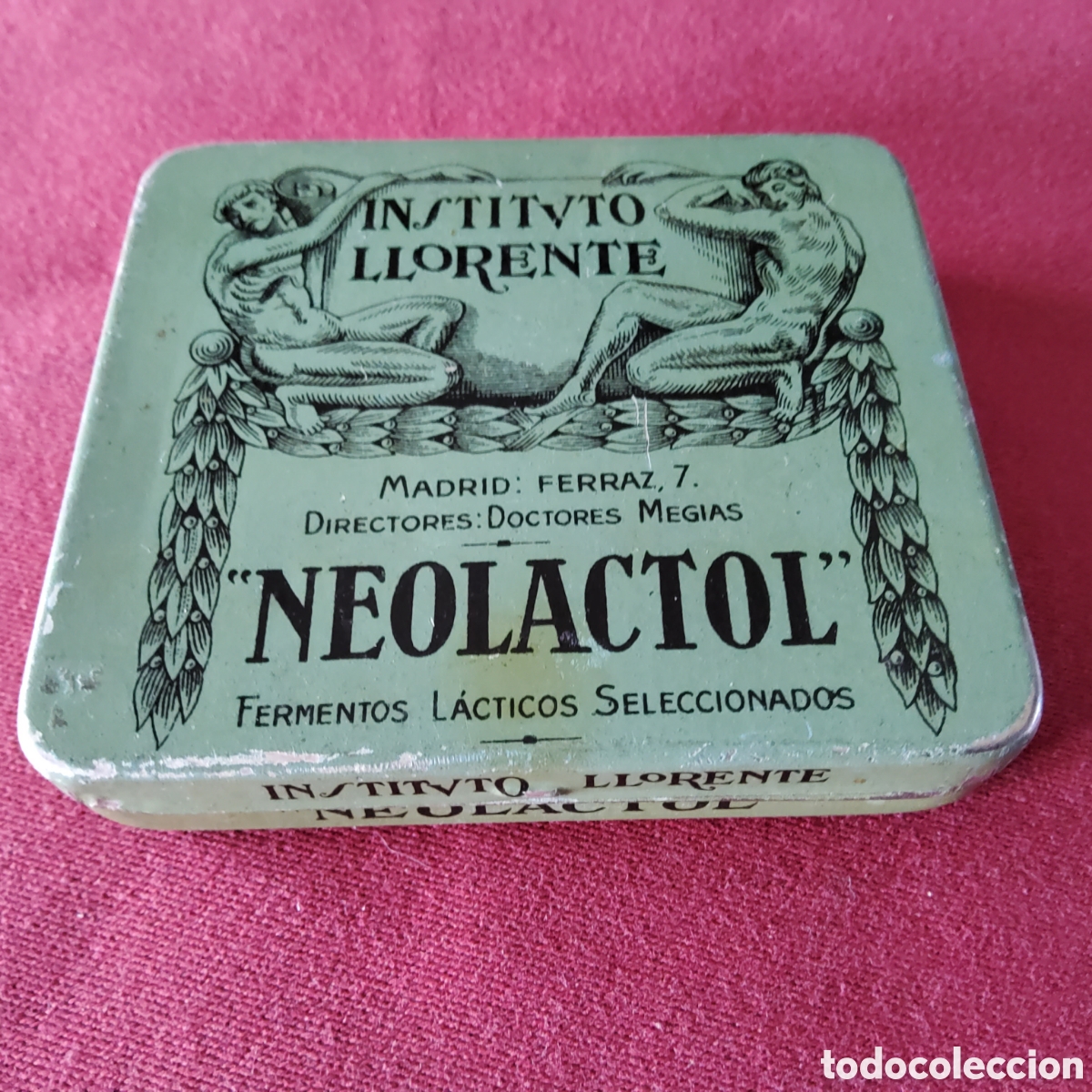 Blechdosen und Kisten: ANTIGUA CAJA MET&Aacute;LICA DE NEOLACTOL, DE INSTITUTO LLORENTE, EN MADRID, FERRAZ 7
