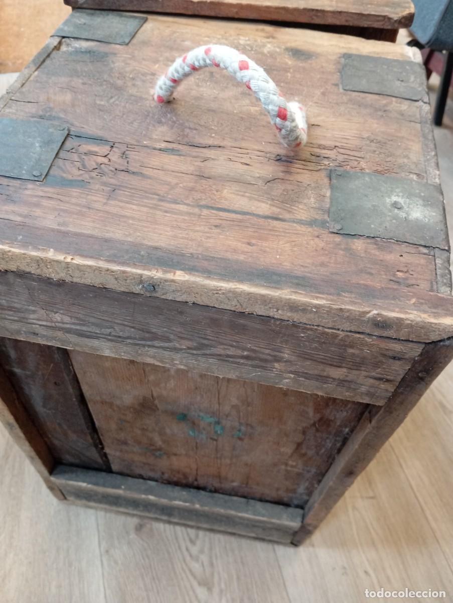 Cajas y cajitas met&aacute;licas: Caja de madera con asas de cuerda - Foto 9