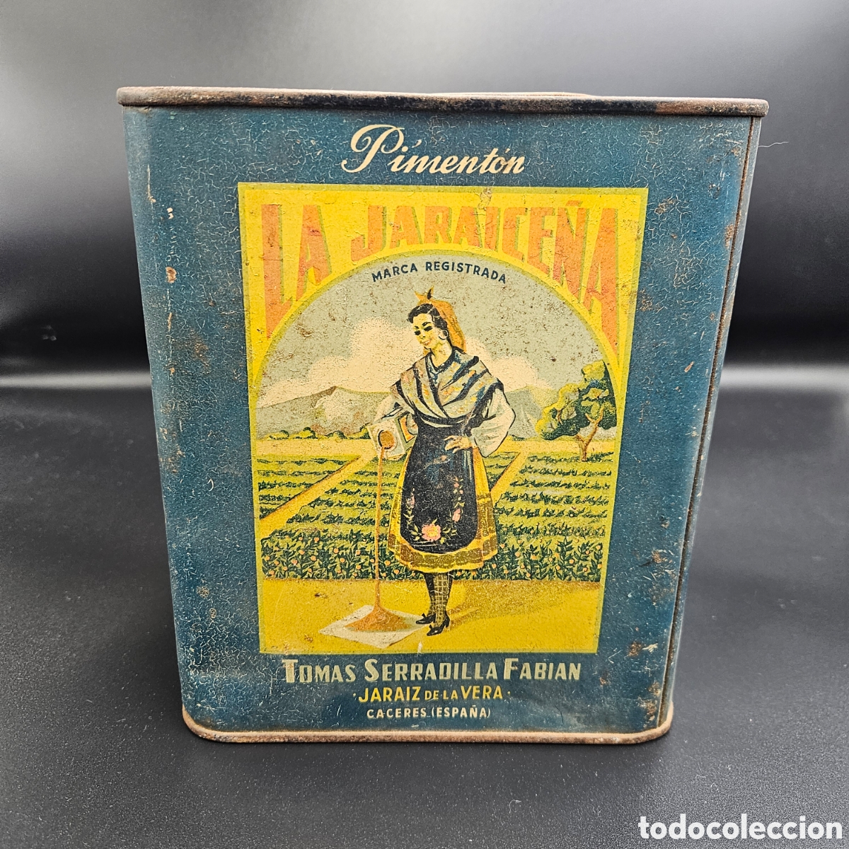 Casse e cassette metalliche: Caja de piment&oacute;n de &rdquo;La Jaraicena&rdquo; C&aacute;ceres 1920-1930