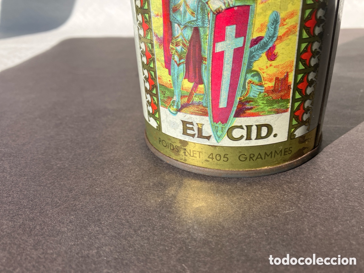 Cajas y cajitas met&aacute;licas: Antigua lata piment&oacute;n EL CID - Foto 5