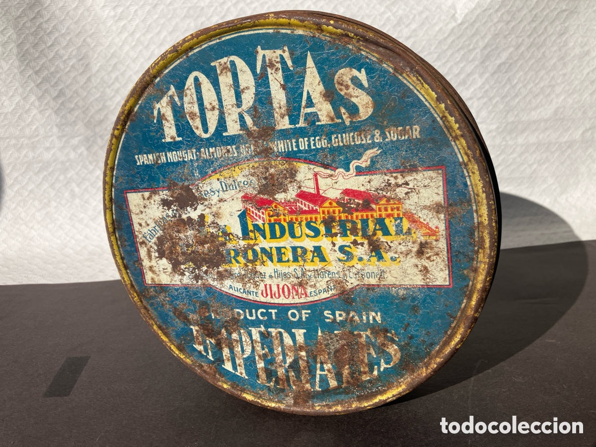 Caixas e caixinhas met&aacute;licas: Antigua y rara lata tortas imperiales INDUSTRIA TURRONERA S A