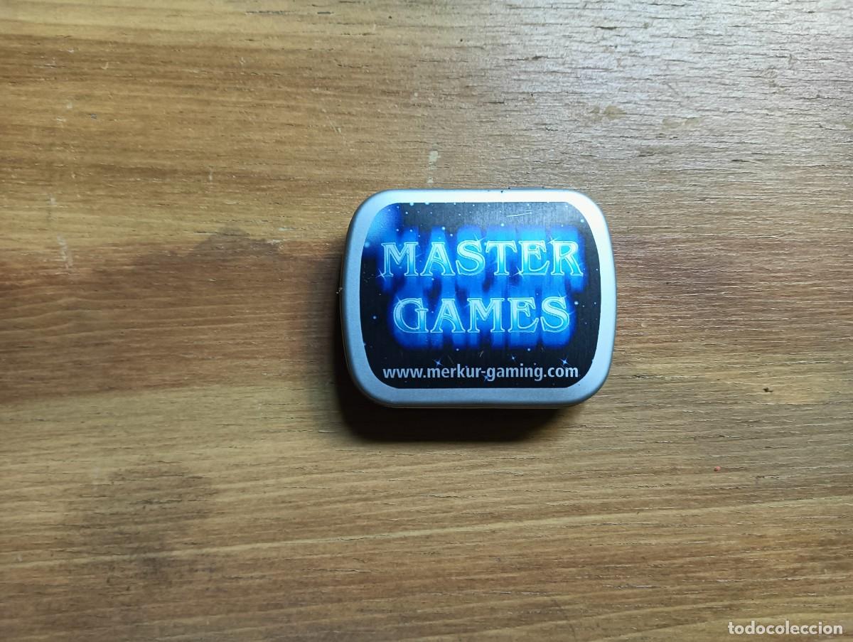 Casse e cassette metalliche: LATA MET&Aacute;LICA VINTAGE &rdquo;MASTER GAMES&rdquo; &ndash; MERKUR GAMING &ndash; CARAMELOS DE MENTA &ndash; 6 X 4 CM - 2010