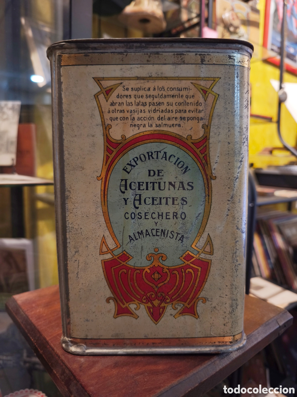 Cajas y cajitas met&aacute;licas: LATA DE ACEITUNAS RICARDO BAREA - Foto 3
