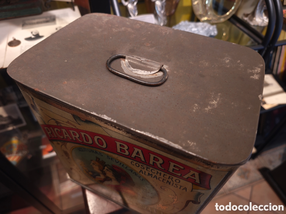 Cajas y cajitas met&aacute;licas: LATA DE ACEITUNAS RICARDO BAREA - Foto 5