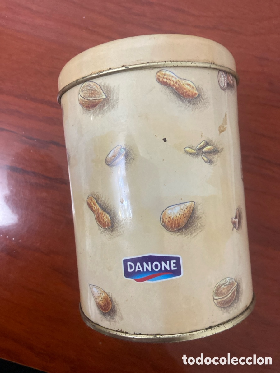 Cajas y cajitas met&aacute;licas: LATA PROMOCIONAL DANONE - COLOR AMARILLO
