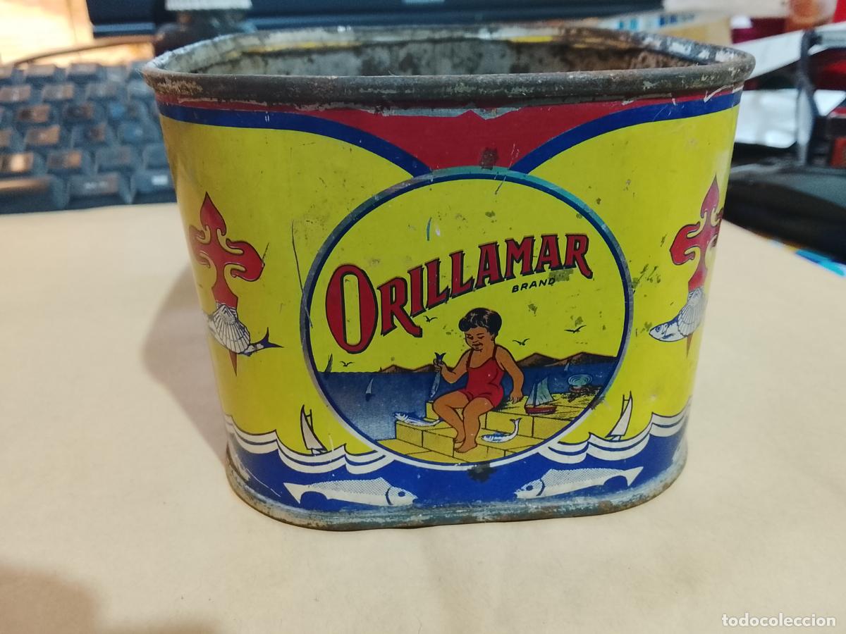 Cajas y cajitas met&aacute;licas: Antigua Lata Grande de Conservas ORILLAMAR - Conservera Celta, S.A. La Coru&ntilde;a-Edici&oacute;n Exportaci&oacute;n