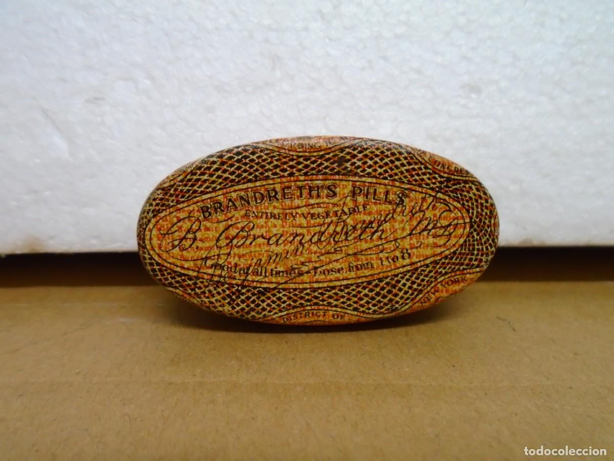 Cajas y cajitas met&aacute;licas: ANTIGUA CAJITA DE PILDORAS BRANDRETH`S PILLS.PASTILLAS,MEDICAMENTO.CONTIENE PRODUCTO.