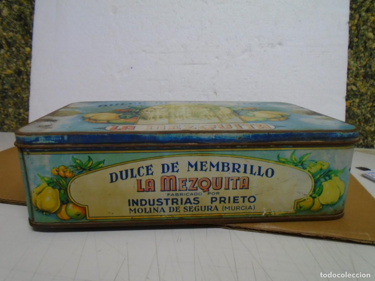 Cajas y cajitas met&aacute;licas: ANTIGUA LATA LITOGRAFIADA DE DULCE DE MEMBRILLO&rdquo;LA MEZQUITA&rdquo;MOLINA DE SEGURA(MURCIA)