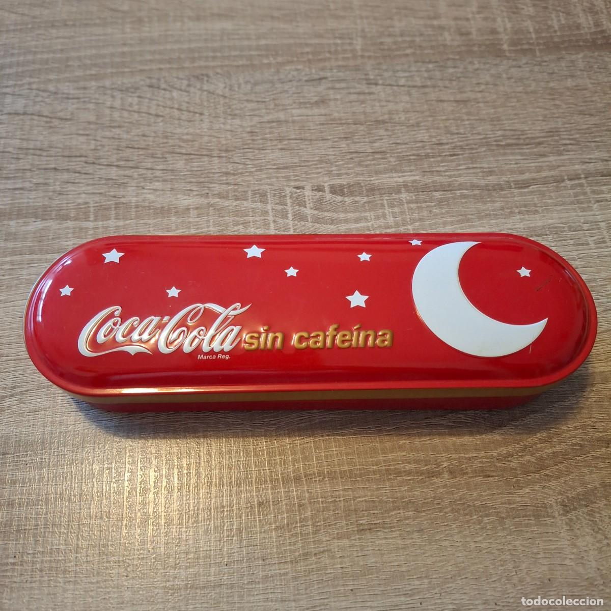 Cajas y cajitas met&aacute;licas: Antigua Caja Met&aacute;lica Estuche Plumier Coca-Cola Sin Cafe&iacute;na A&ntilde;os 90 Vintage
