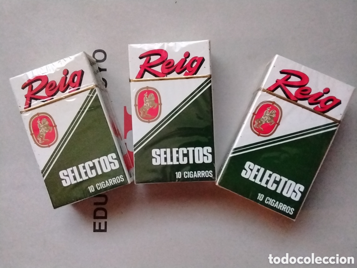 Cajas y cajitas met&aacute;licas: 3 CAJETILLAS REIG SELECTOS LA DALIA