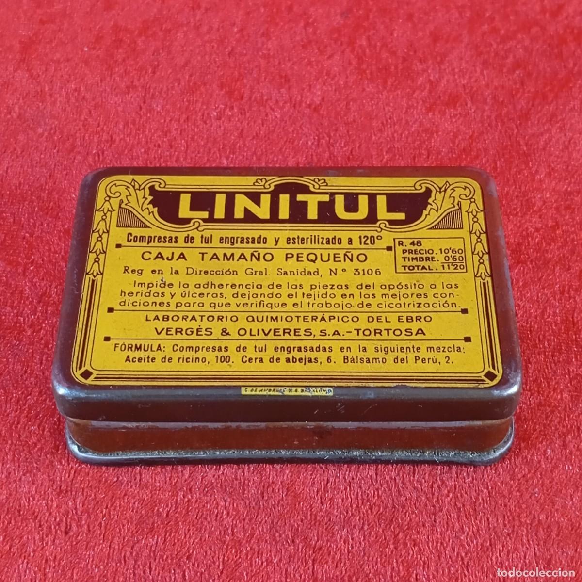Cajas y cajitas met&aacute;licas: ANTIGUA LATA MET&Aacute;LICA - PRODUCTO M&Eacute;DICO ESPA&Ntilde;OL DE &Eacute;POCA - VERG&Eacute;S & OLIVERES - TORTOSA - 6 X 8,5 CM