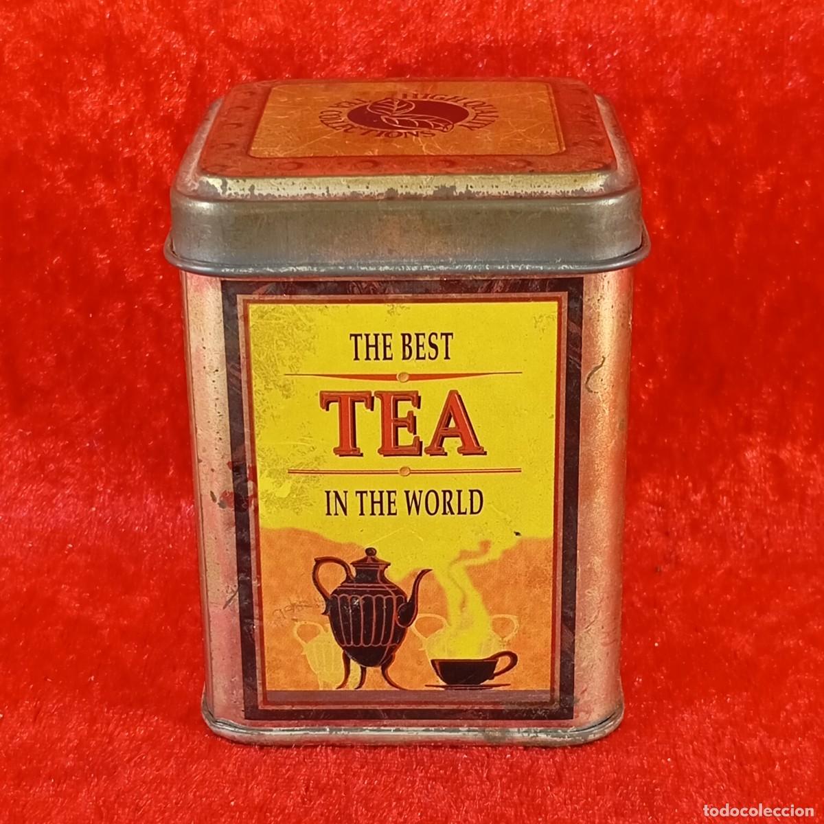 Cajas y cajitas met&aacute;licas: CAJA METALICA VINTAGE - SIGLO XX - HIGH QUALITY, TEA COLLECTIONS - 6,4 X 6,4 CM - 8 CM DE ALTO