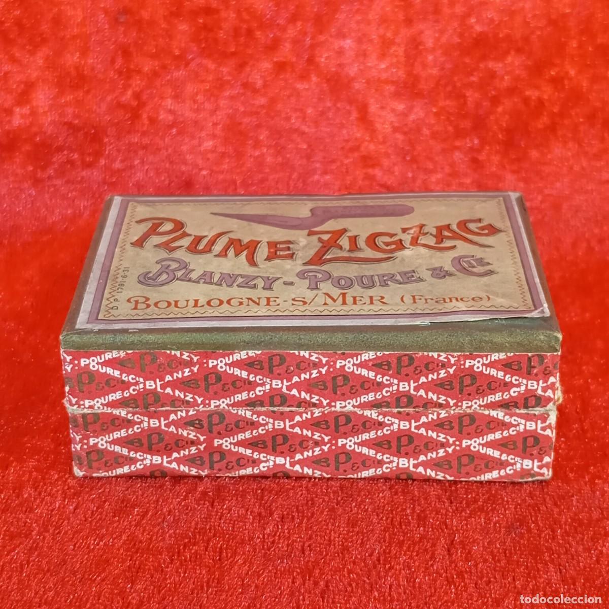 Cajas y cajitas met&aacute;licas: ANTIGUA CAJA VERDE DE PUMILLAS DE ACERO - MARCA FRANCESA BLANZY POURE & CIE - 5,3 X 7,7 CM