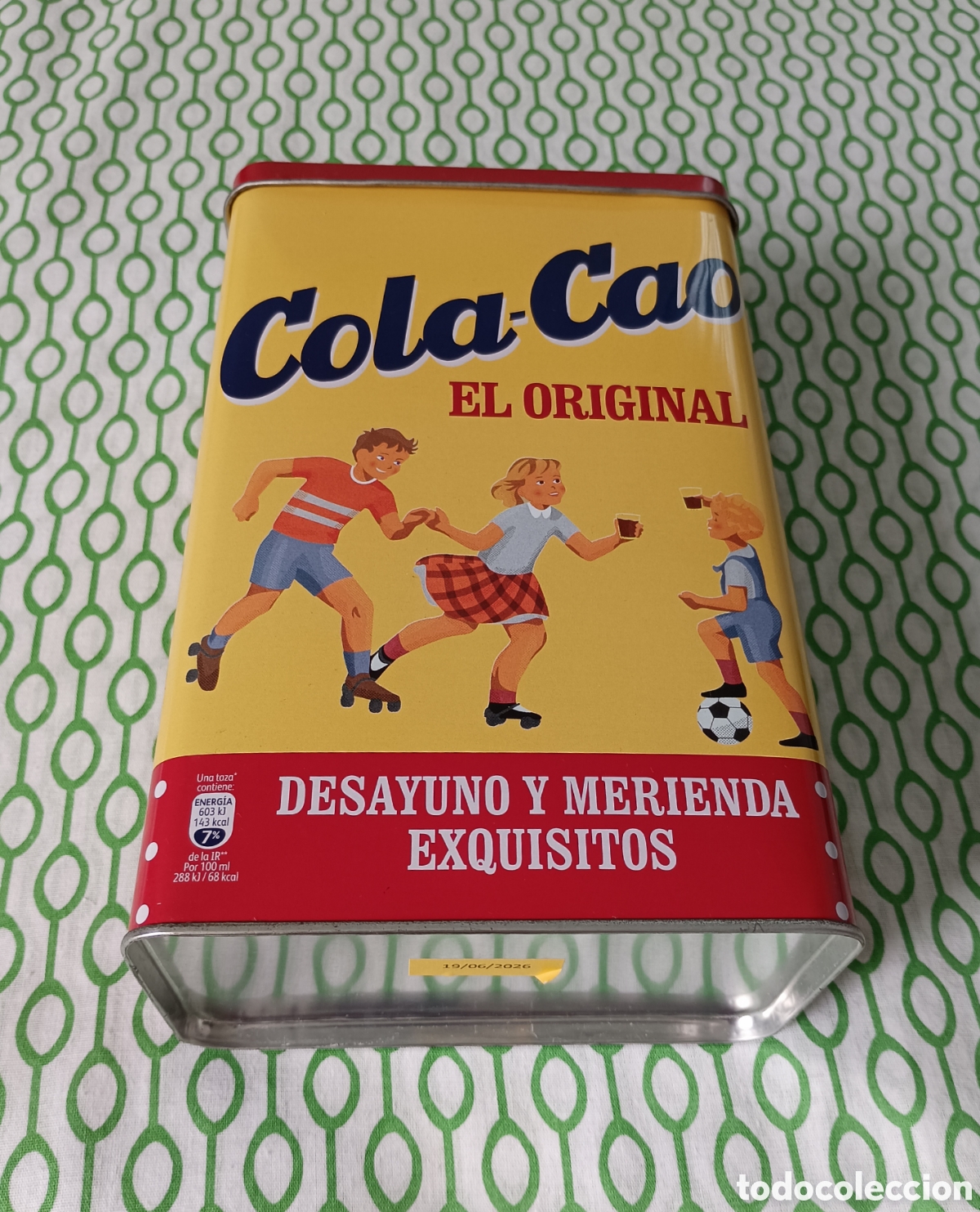 Cajas y cajitas met&aacute;licas: Sin usar ⭐️ Lata met&aacute;lica Cola Cao EL ORIGINAL 1,4kg, dise&ntilde;o retro/vintage, con tapa. Se vende vac&iacute;a