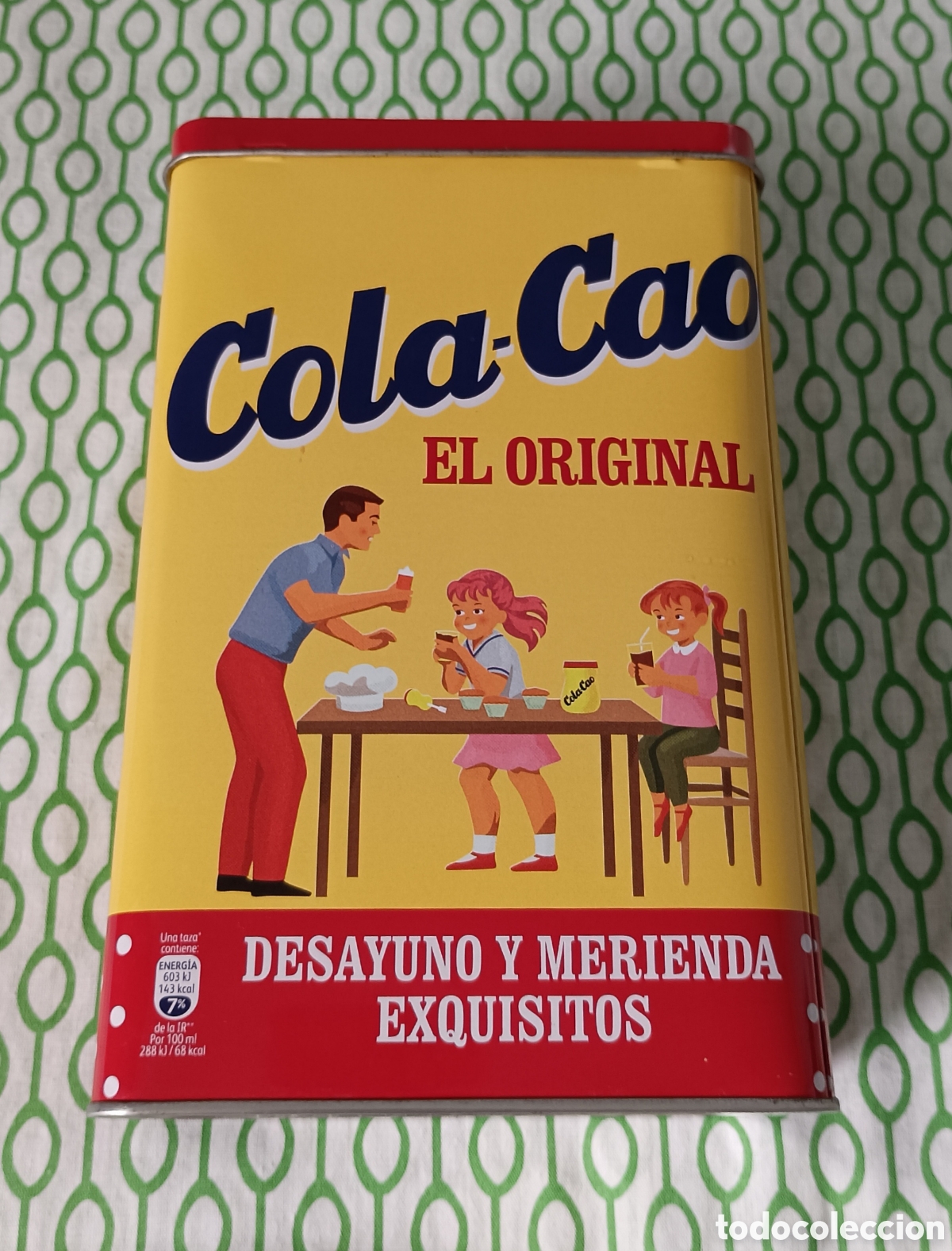 Cajas y cajitas met&aacute;licas: Sin usar ⭐️ Lata met&aacute;lica Cola Cao EL ORIGINAL 1,4kg, dise&ntilde;o retro/vintage, con tapa. Se vende vac&iacute;a