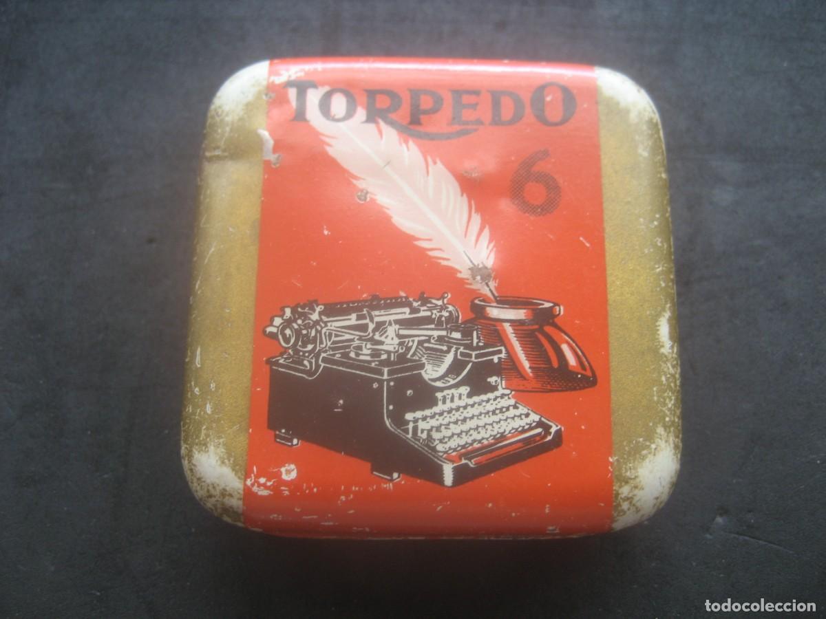 Cajas y cajitas met&aacute;licas: CAJA METAL CINTA MAQUINA ESCRIBIR TORPEDO 6