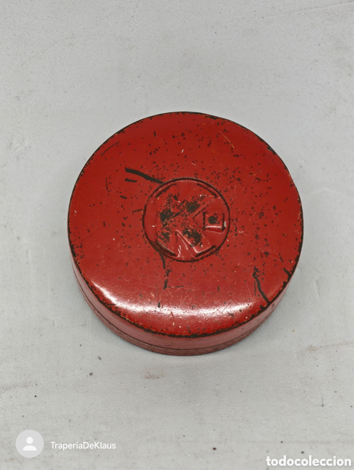 Cajas y cajitas met&aacute;licas: CAJA - POLVERA - vintage con logotipo grabado - CAR07