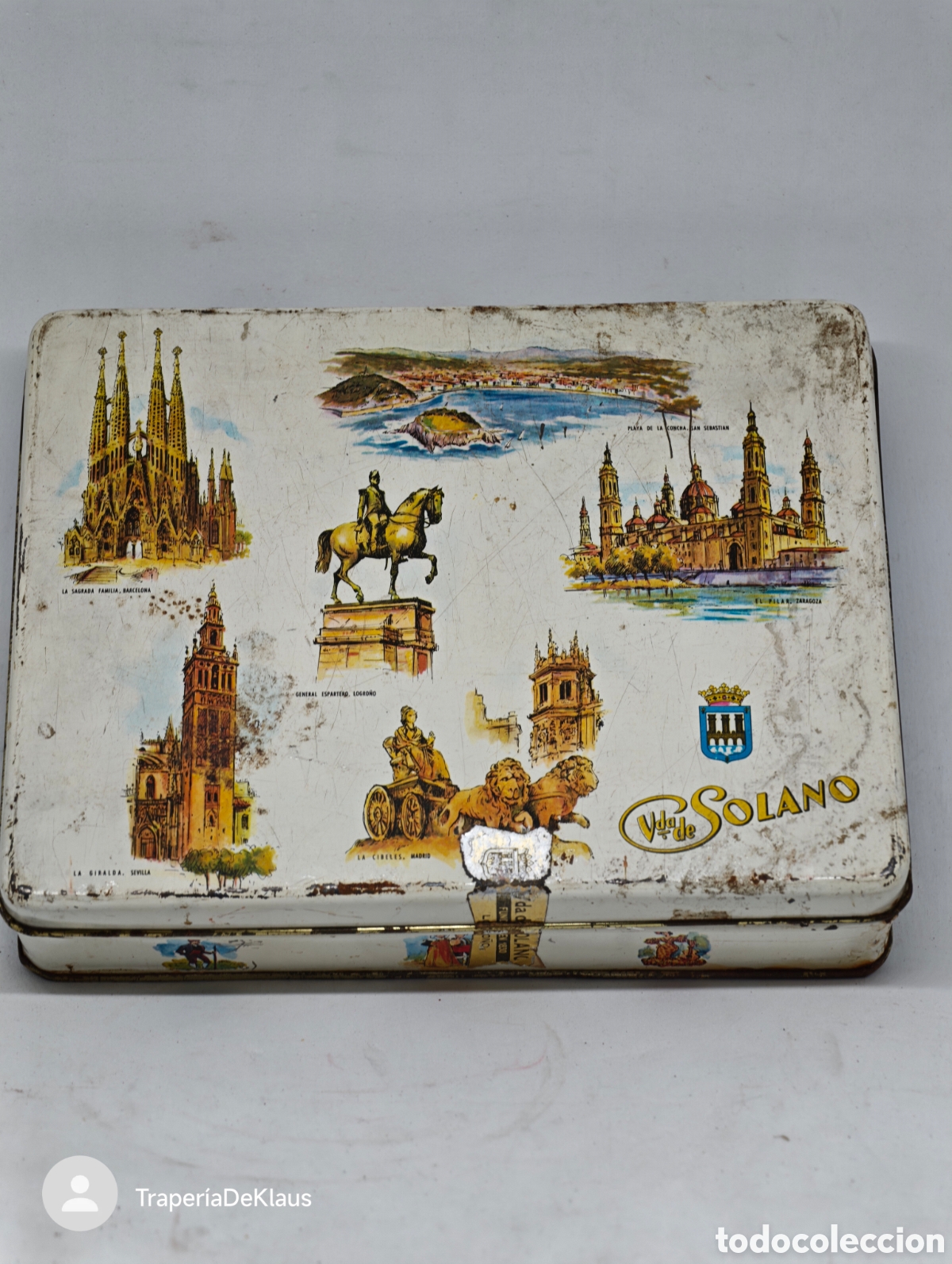 Cajas y cajitas met&aacute;licas: Caja met&aacute;lica de caramelos / dulces &rdquo;Vda. de Solano&rdquo; - CAR1011