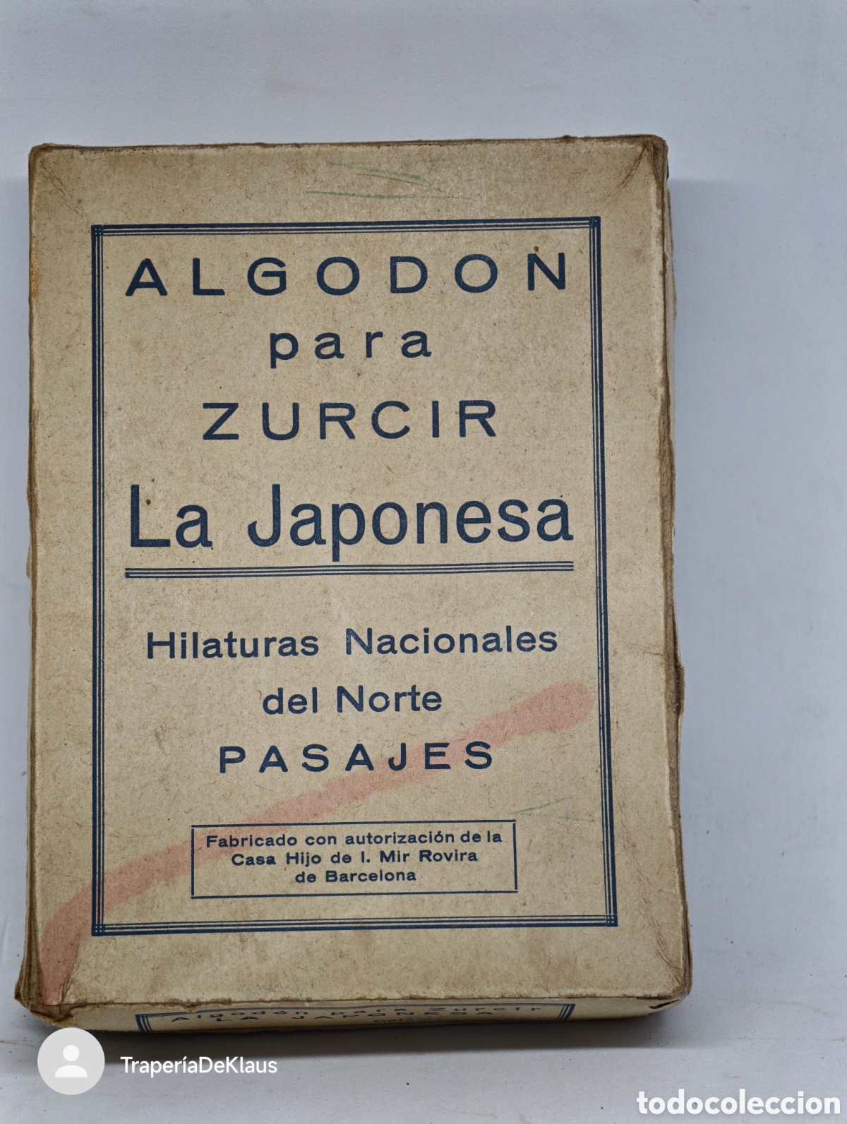 Cajas y cajitas met&aacute;licas: Caja antigua de &rdquo;Algod&oacute;n para zurcir La Japonesa&rdquo; - CAR07