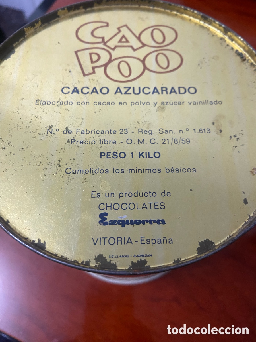 Cajas y cajitas met&aacute;licas: Caja met&aacute;lica cacao en polvo chocolates Ezquerra